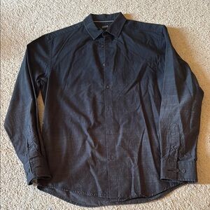 Alfani Black Casual Button Down Shirt Classic Design